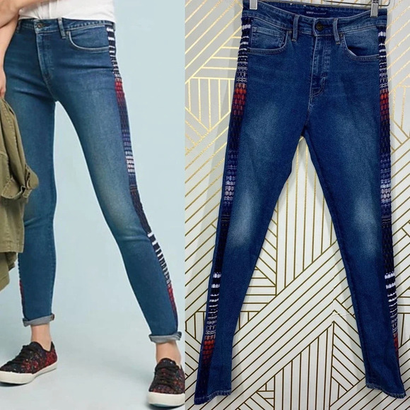 Levi's Made & Crafted 721 Embroidered Jeans Blue - Picture 1 of 12